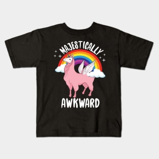 Majestically Awkward Llama Unicorn Kids T-Shirt